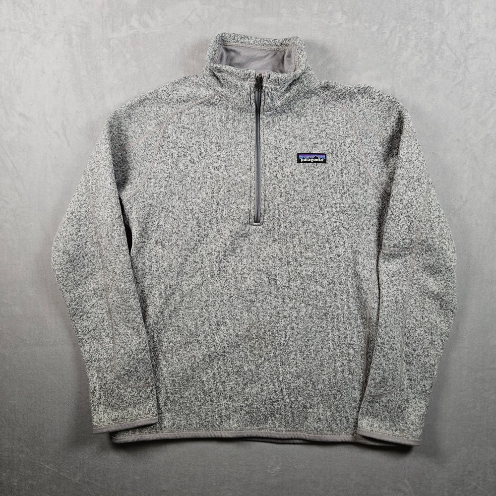 Patagonia Better Sweater Pullover Womens Large Gray 1/4 Zip Fleece Jacket